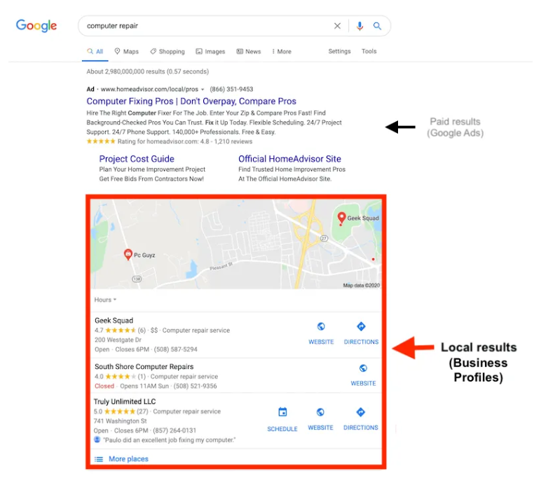google my business local seo